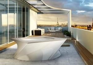 minibasen jacuzzi flow na tarasie paryż