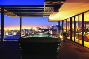 wanna jacuzzi nocny widok