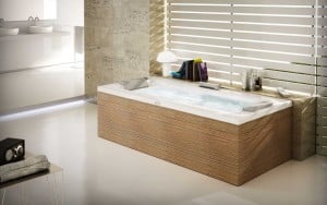 wanny jacuzzi z hydromasażem w łazience