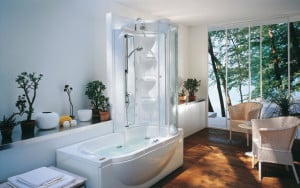 zestaw prysznicowy plus wanna jacuzzi