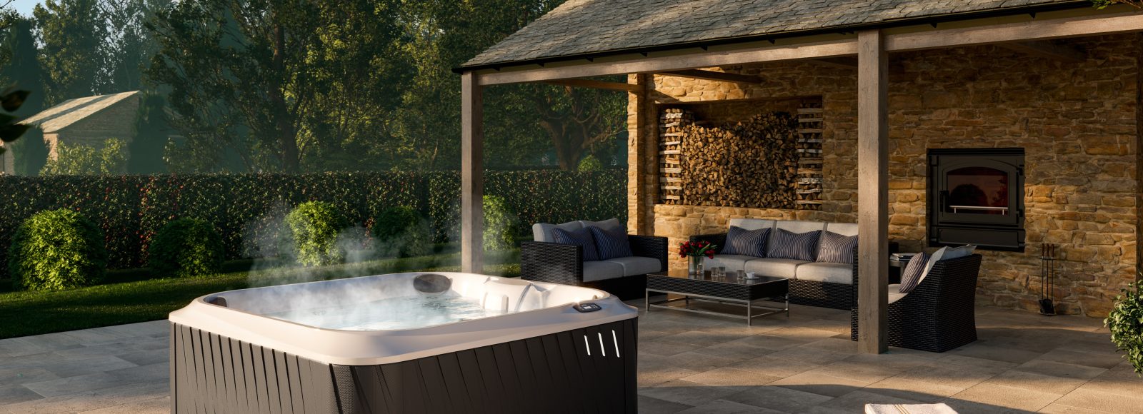 Jacuzzi- J-235/J-245-dla-5-6-os-Basen_caloroczny_dla_rodziny_nowoczesny_ogrodowy_ozonator_lampa_UV-Jacuzzi-Spa_New_J-245_Charcoal_Porcelain_Lifestyle-HERBEC-Jacuzzi-warszawa-Krakow-polska-najlepsze-baseny-scaled