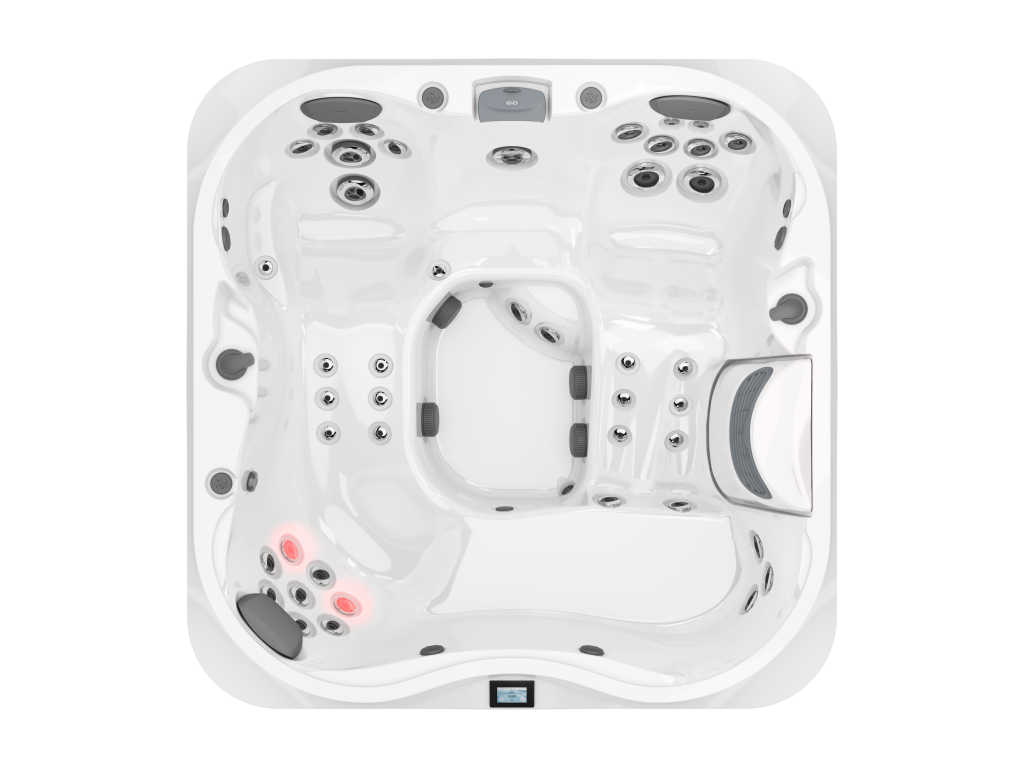 Wanna Ogrodowa SPA Jacuzzi J332 Całoroczne jacuzi basen z hydromasażem 2 leżanki HERBEC_14