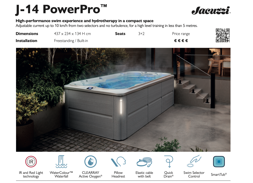 J14 PP JAcuzzi SwimSPA Jacuzzi z przeciwprądem Jacuzzi HERBEC basen całoroczny basen z hydromasażem_ 2