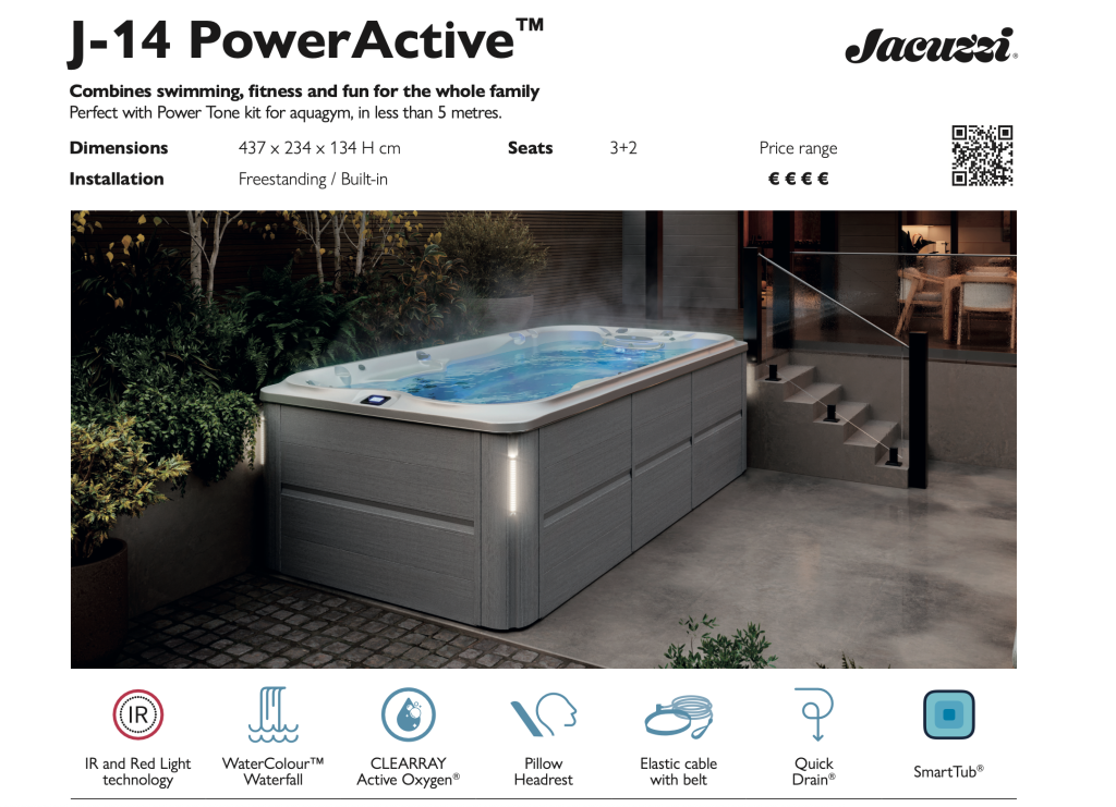SwimSPA Jacuzzi z przeciwprądem Jacuzzi HERBEC basen całoroczny basen z hydromasażem_ 5